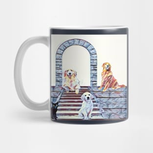 PUPPIES AND CAT Mug